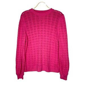 Barbour Evergreen Cotton Knit Sweater In Begonia‎ Pink Size 8